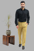 Veshbhoshaa Bluebird Men'S Mustard Formal Trousers